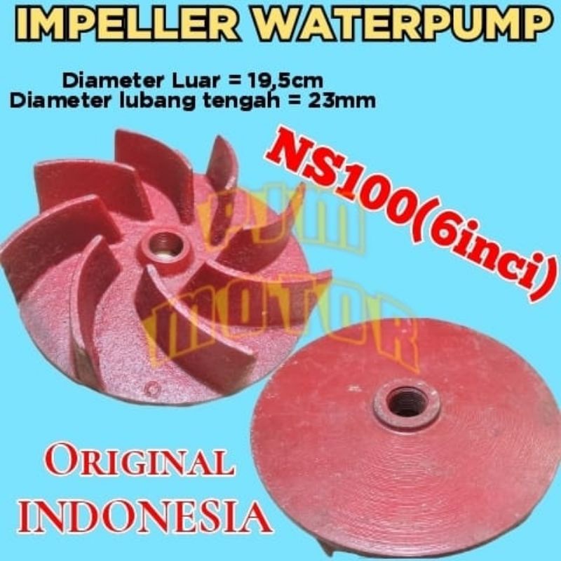 Ns100 Impeller kipas impeler mesin pompa air irigasi sawah ns 100 4 inci 4 in