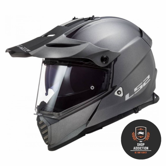 LS2 MX436 PIONEER EVO SOLID TITANIUM MATT | HELM MOTORCROSS ORI | SNI