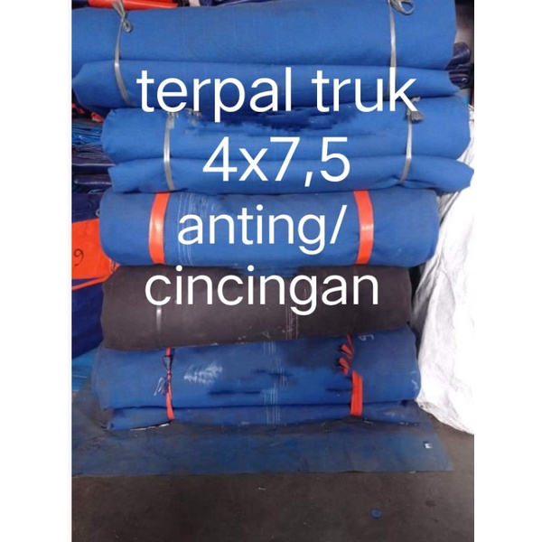 terpal truk canvas liong/mutho/2558 no8, ukuran bahan, 4x7,5 dobel cincingan