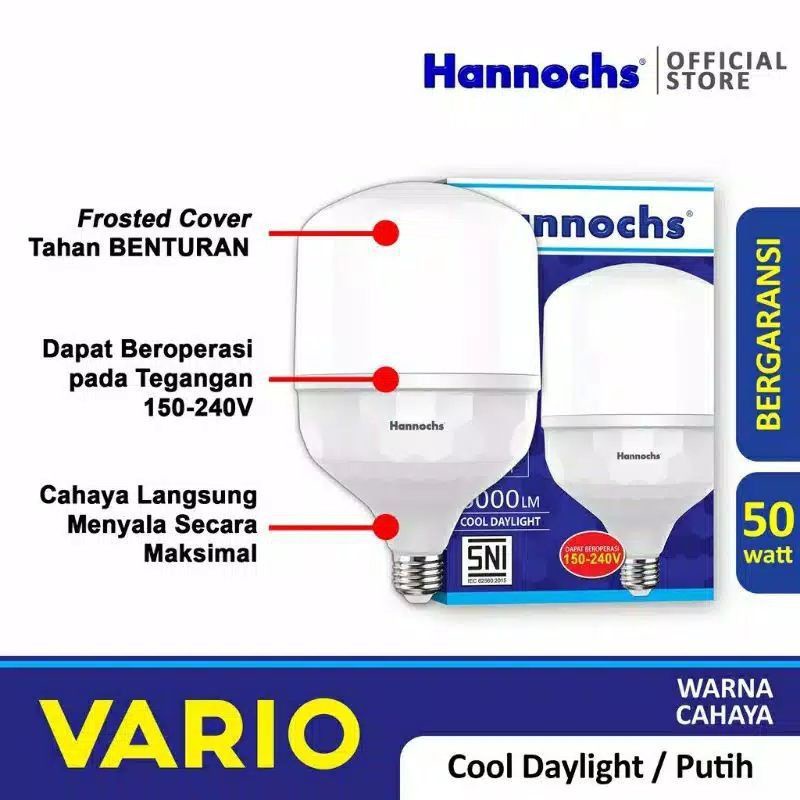 Hannochs Lampu LED Vario 50 Watt Cahaya Putih