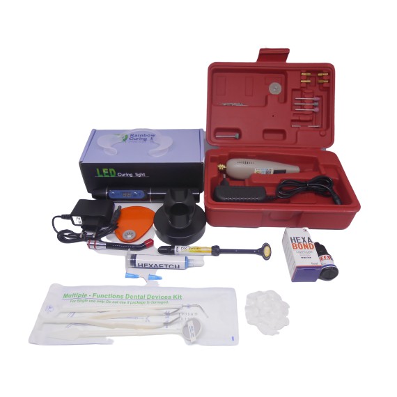 Paket Hemat Pemasangan Veneer Gigi Kelinci Tempel Porselen Super Putih Tipe Minidrill Premium Box