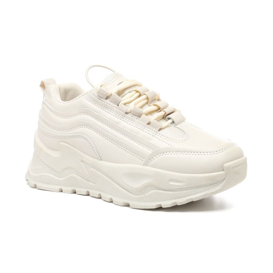 PVN Mingyu Sepatu Sneakers Wanita Casual Sport Shoes Cream 265-Taecyeon - Cream