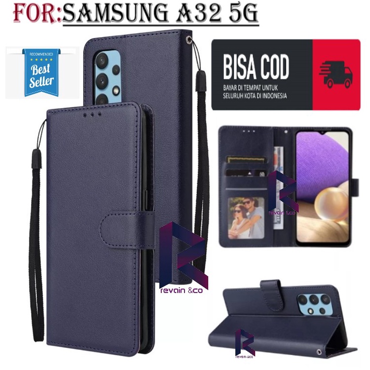 NEW SAMSUNG A32 5G CASE FLIP WALLET LEATHER KULIT PREMIUM SARUNG BUKA TUTUP FLIP CASE SAMSUNG A32 5G