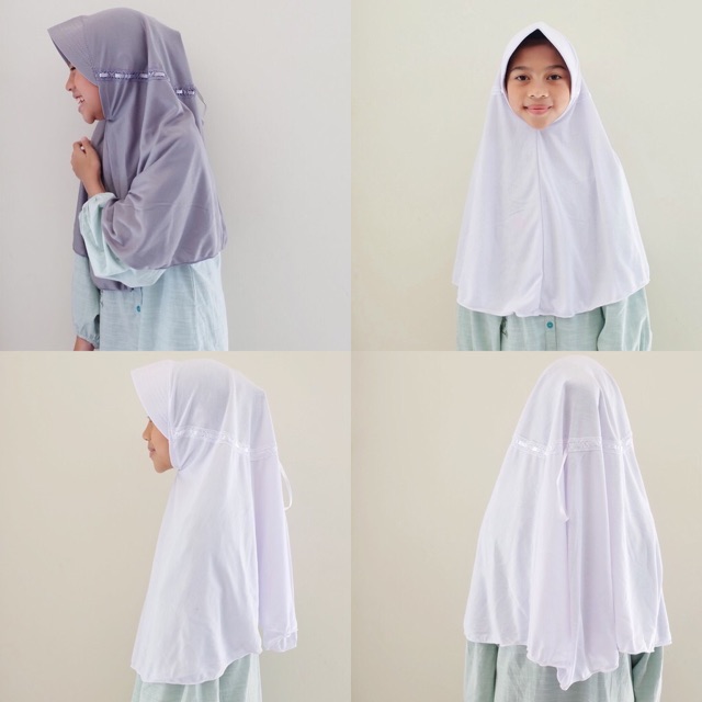 KERUDUNG SEKOLAH SERUT UKURAN M, L, XL TK, SD, SMP,SMA Kaos  Super Adem HIJAB INSTANT