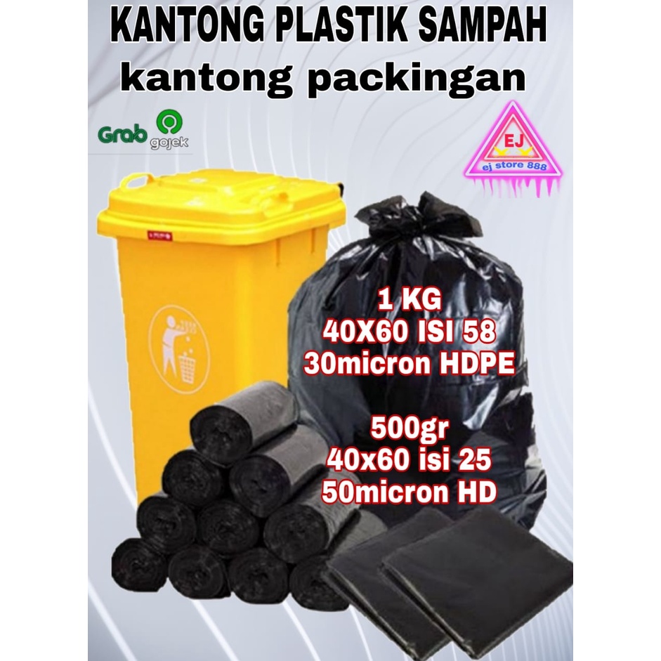 1KG KANTONG PLASTIK SAMPAH 40X60 CM TRASH BAG HD