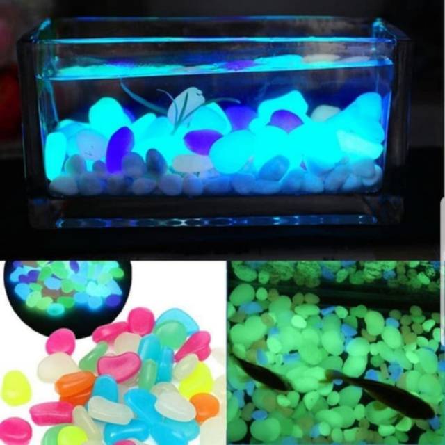 BATU HIAS GLOW IN THE DARK HIASAN  AQUARIUM  DLL PEBBLES ISI 