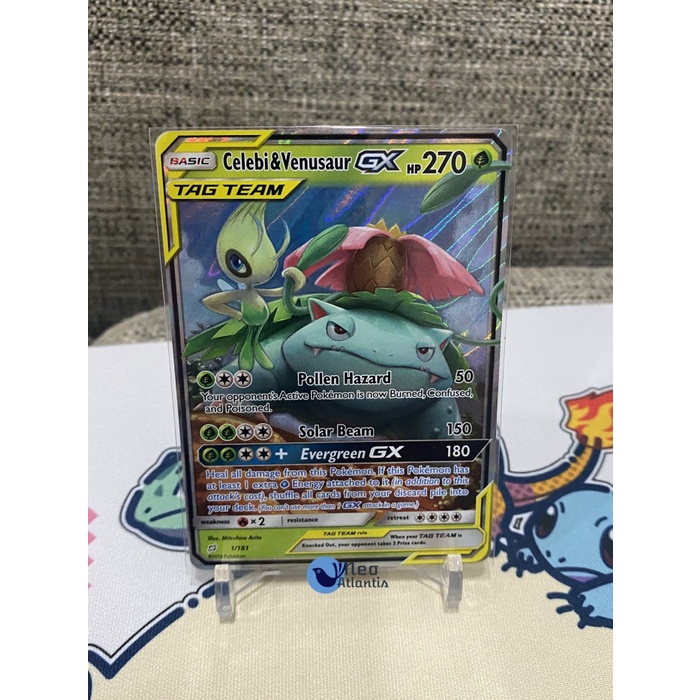 Pokemon TCG English Celebi & Venusaur GX - 1/181 - Ultra Rare Team Up