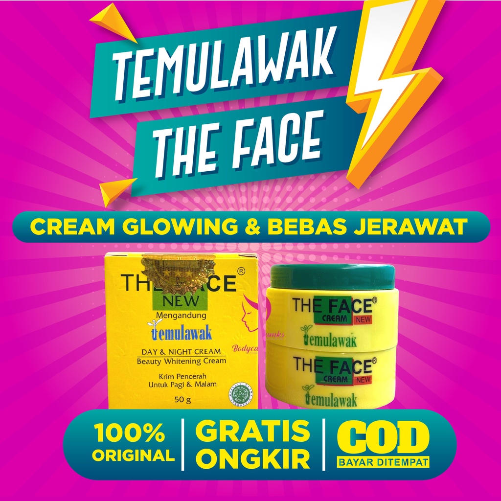 Cream Temulawak The Face Original BPOM - Siang Malam