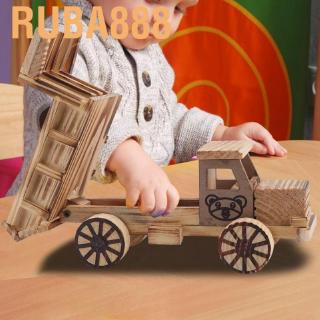 Ruls8 Miniatur  Truk  Konstruksi Bahan Kayu  untuk Dekorasi 