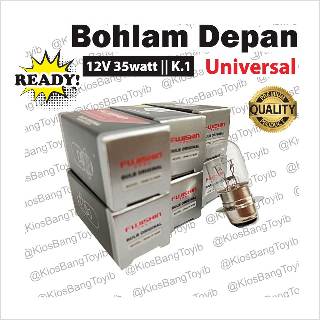 Bohlam Dop Lampu Depan 12V 35W Grand/Vario/Beat/Supra X/Karisma/Revo/Mio/Jupiter Z&quot;𝐅𝐮𝐣𝐢𝐬𝐡𝐢𝐧&quot;