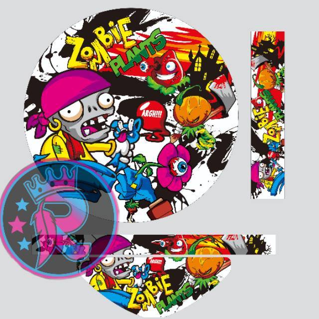 stiker tebok sticker decal zombie plants