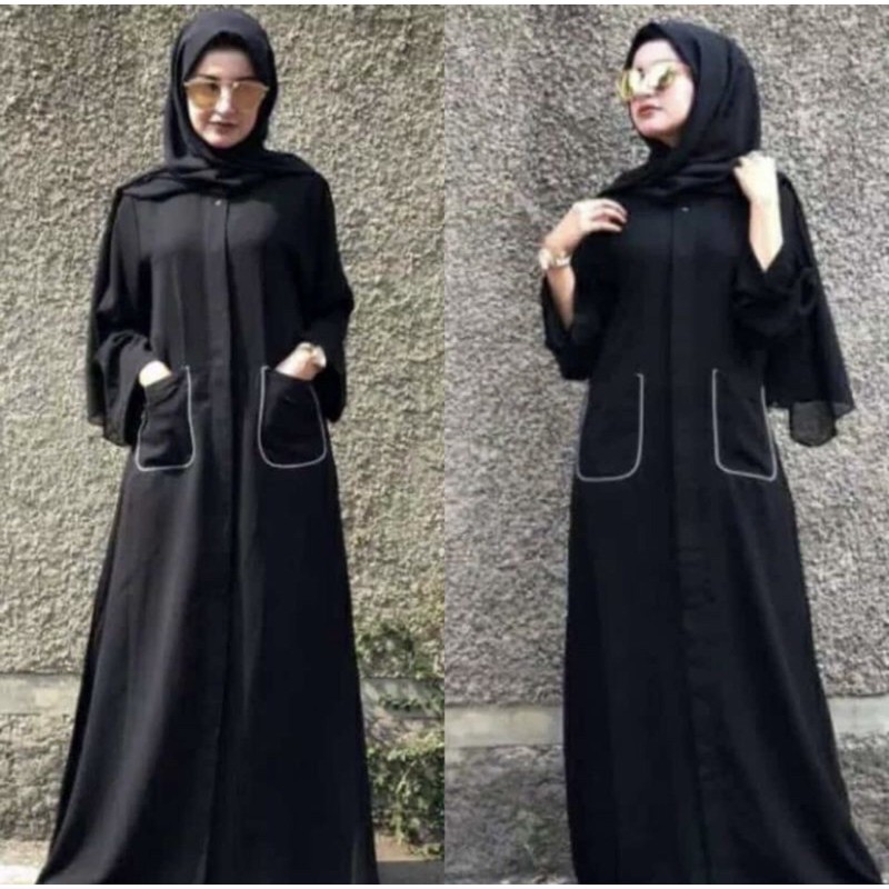 GAMIS ABAYA MUSLIM COUPLE DUBAI SAKU (BUSUI) MURAH COD