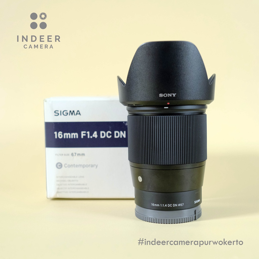 LENSA SIGMA 16MM F1.4 DC DN FOR SONY E-MOUNT NORMAL SECOND UNTUK A6000 A6100 A6300 A6400 A6500
