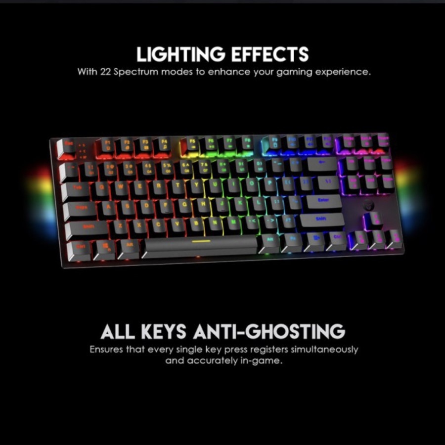 FANTECH MAXFIT87 MK856 TKL RGB MECHANICAL KEYBOARD GAMING MAXFIT 87