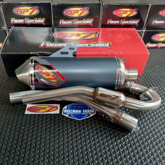Knalpot GP7 MAX 4.1 BLACK EDITION KLX (STANDART) 100% ORIGINAL GP7