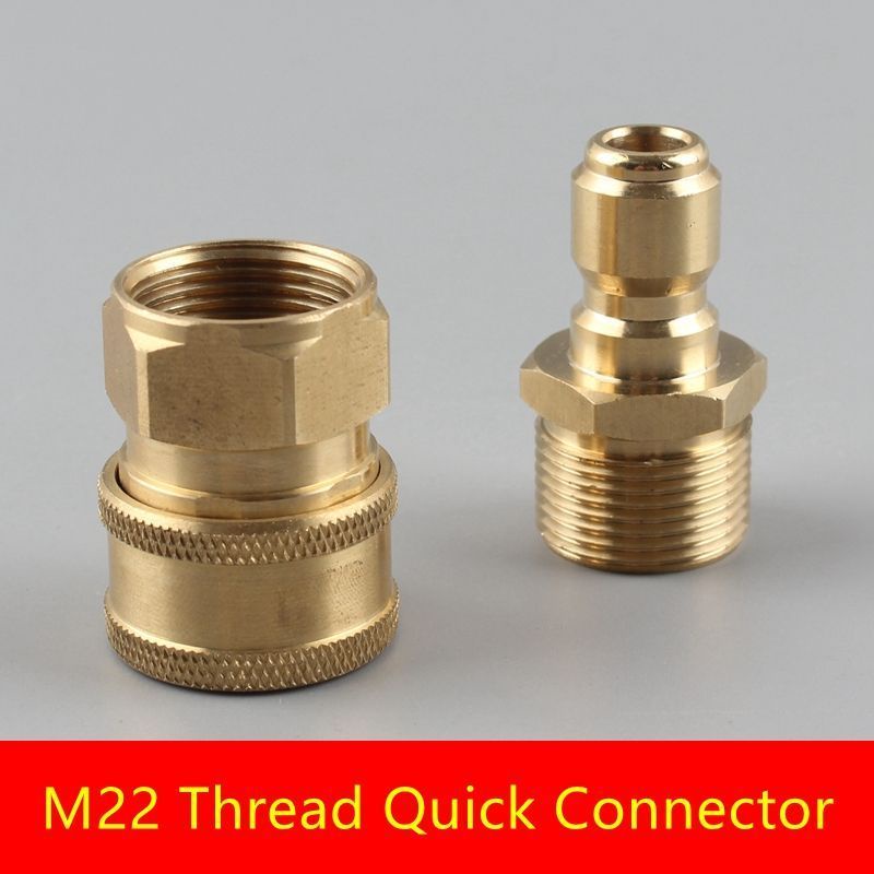 2PCS Konektor Adaptor M22 Male &amp; M22 Female Untuk Pencuci Bertekanan