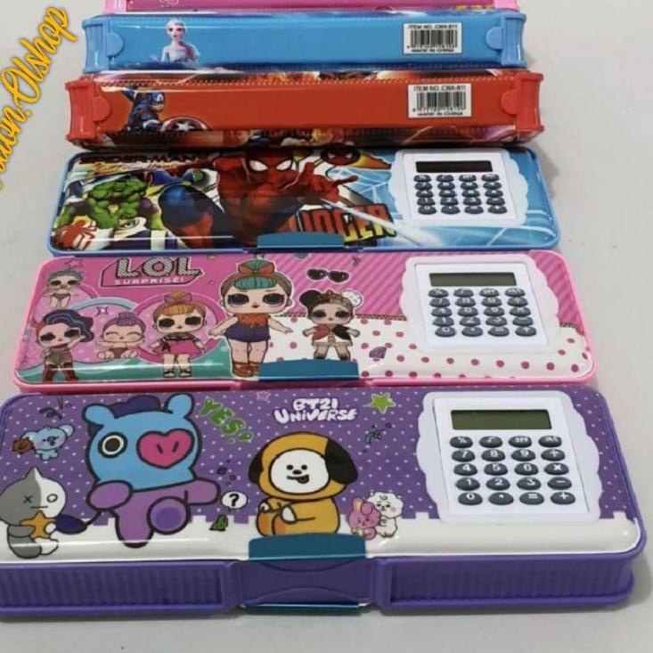 

0NT ✡ Tempat Pensil Karakter Anak/Kotak Pensil Karakter Kalkulator Berkualitas ⭐Mrlion⭐ ♋♋ Stock Ban