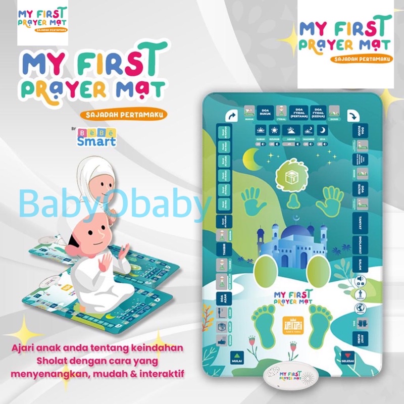 Bebe Smart My First Prayer Mat Sajadah Anak Panduan Belajar Sholat Sajadah Pertamaku Matras Pray Mat Bebesmart membantu belajar berdoa Panduan Sholat Bebesmart/Playmat