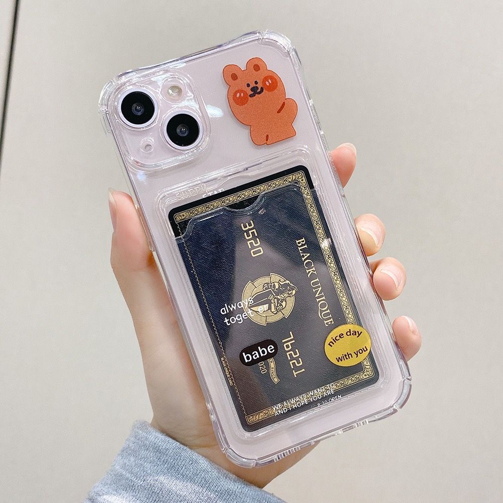 Case Tpu Motif Babe Slot Kartu For Oppo A5S A12 A11K A15 A16 A53 A54 A9 2020 RENO 5 6 7 Realme C35 C11 2021