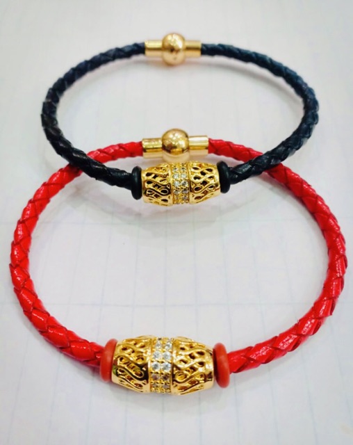 Gelang tangan wanita / xuping / yaxiya / lapis emas / gelang rajut kulit