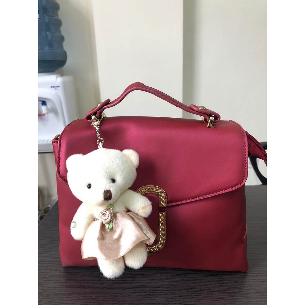 EL 5007 RISCE TAS SELEMPANG FREE GANTUNGAN BONEKA JELLY IMPORT WANITA CEWEK PEREMPUAN JAKARTA