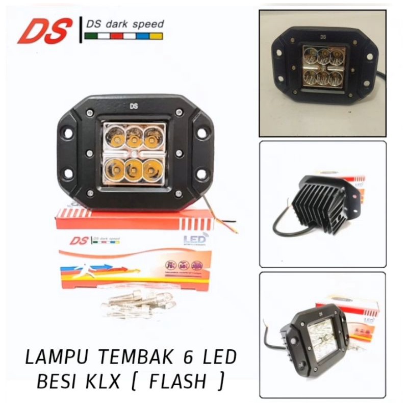 Lampu tembak KLX 6Led besi