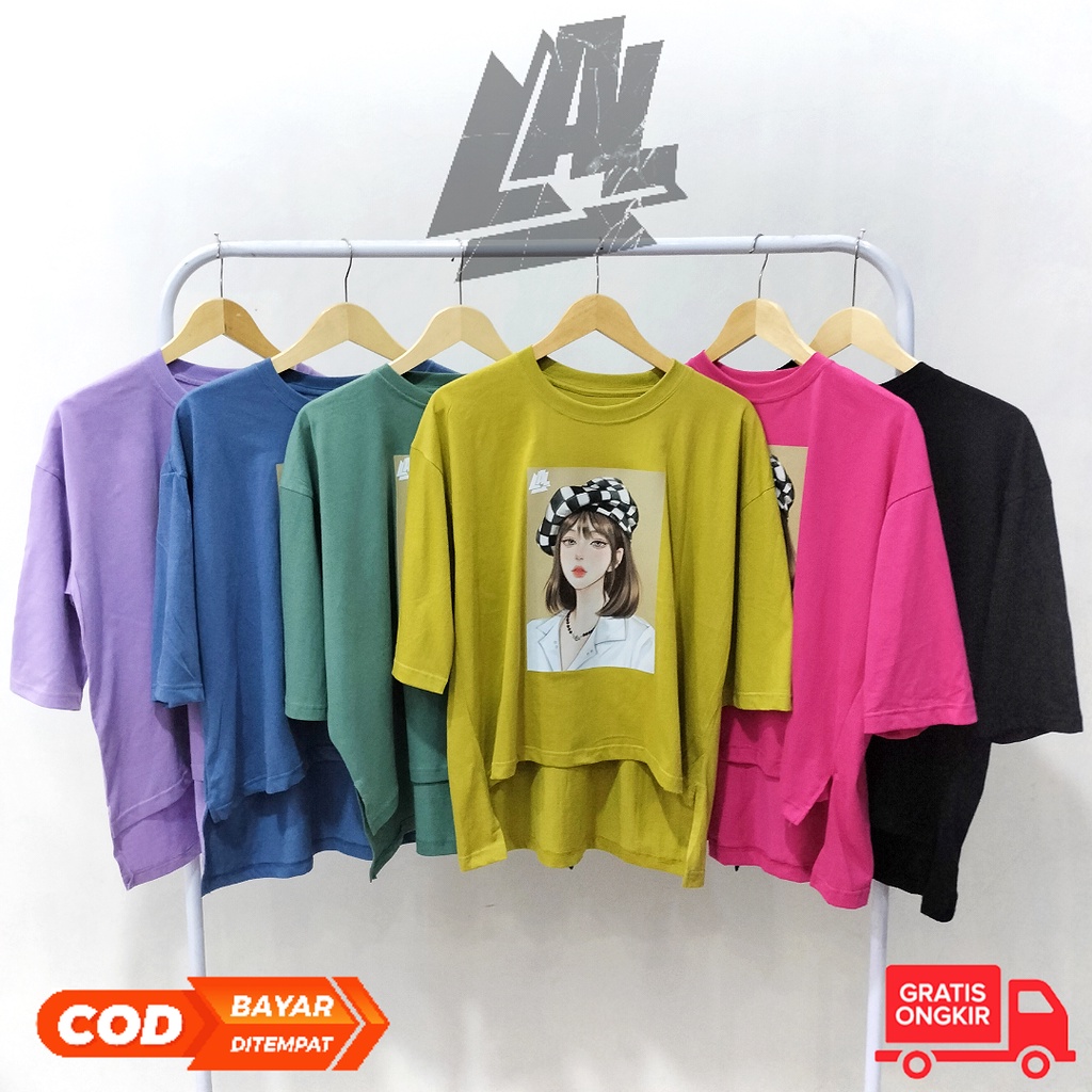 KAOS OVERSIZED COTTON COMBED 24S VIRAL HIJAB WANITA PENGUIN PRINTING DTF SABLON GAMBAR SIKU ATASAN BAJU PINGUIN KEKINIAN