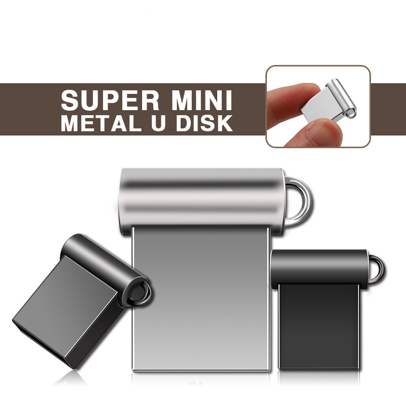 Flashdisk USB Mini Portable High Speed 4GB / 8GB / 16GB / 32GB / 64GB / 128GB Warna Hitam / Silver