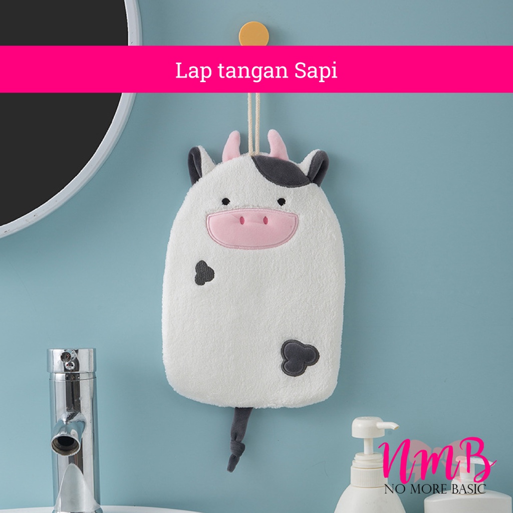 Lap Tangan Gantung Karakter Sapi / Handuk Tangan Gantung Karakter Sapi / Handuk Anak / Hand Towel