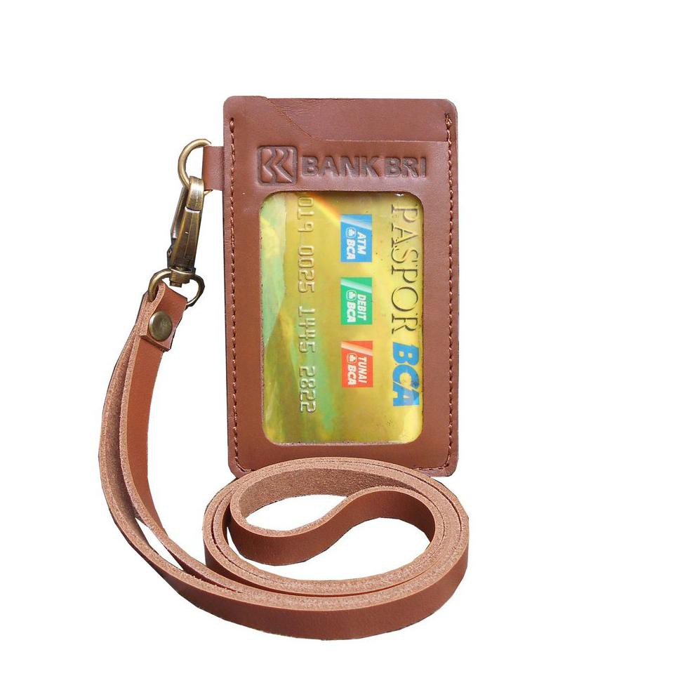 Id Card Holder Kulit Pegawai Bank BRI