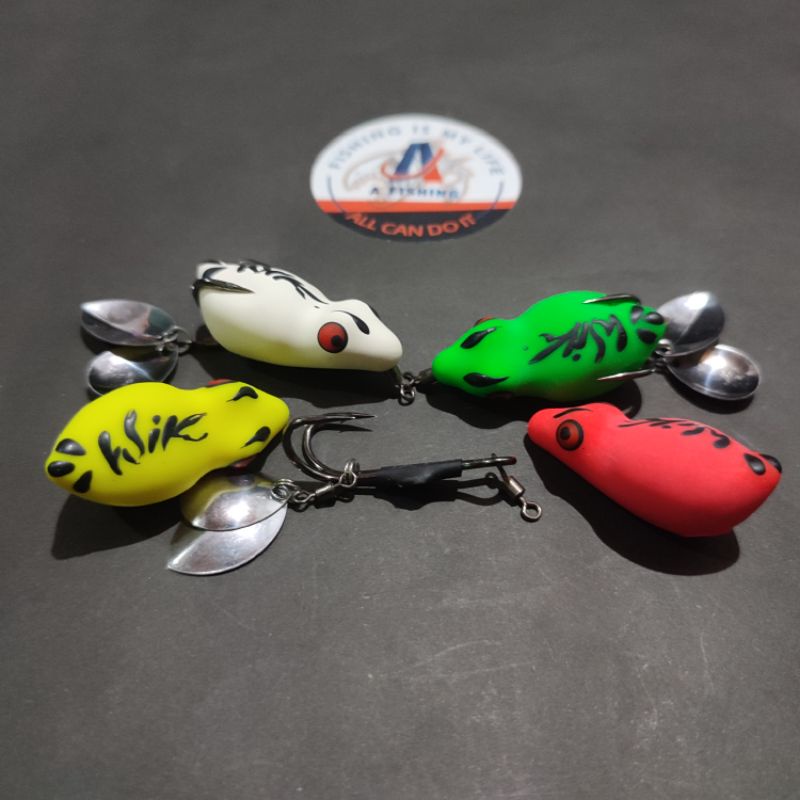 SOFT FROG BEBEK 4,2CM PLUS CANGKANG I DOUBLE HOOK KENZI SET 2/0