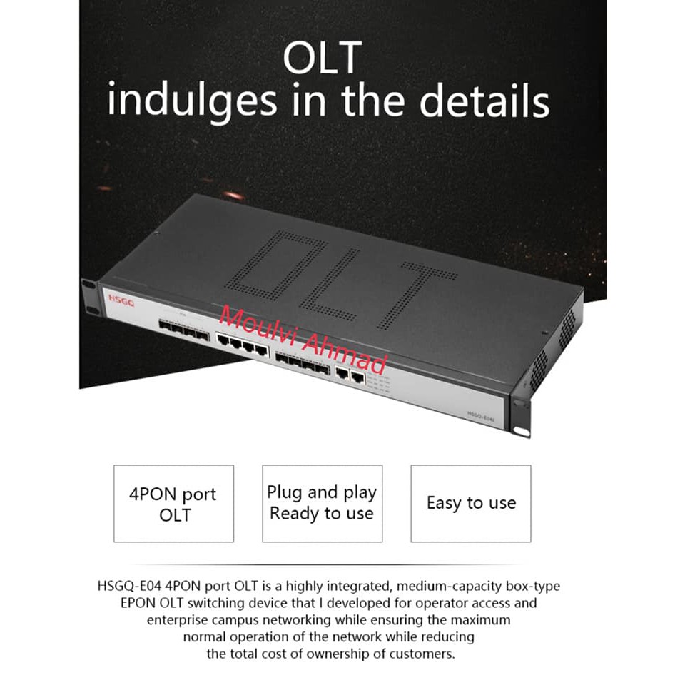 OLT HSGQ EPON 4 port-4 port EPON ONU Iron Case Campatible OLT