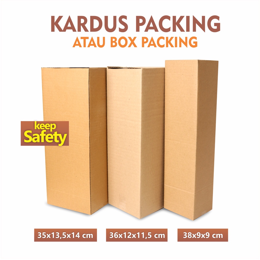 

Kardus Box Panjang Polos Dus Packing Olshop Warna Coklat Berbagai Macam Ukuran Die Cut dan Easy Usage