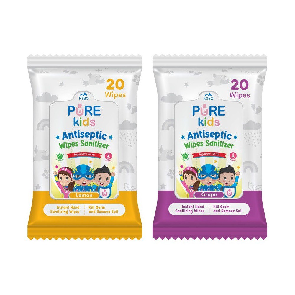 PURE KIDS Antiseptic Wipes Sanitizer Isi 20