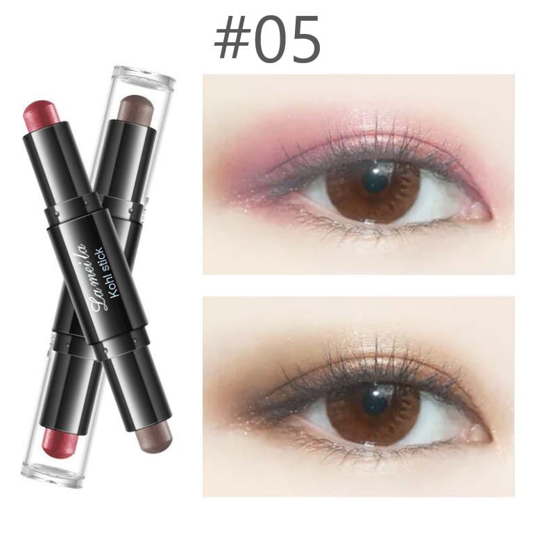 Lameila 3045 eyeshadow Pencil Stick  2in1 Eyeshadow Duo Stick Shimmer stik pensil eyeshadow