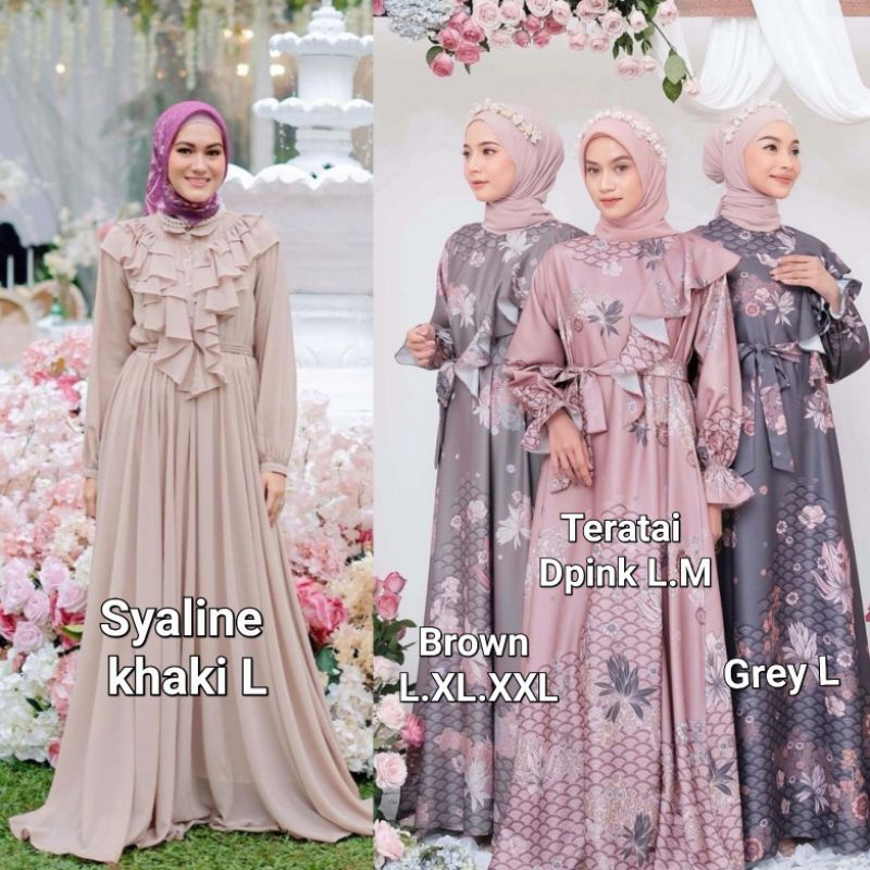 READY VICTORIA Dress SYALINE Dress TERATAI Dress  VANILLA HIJAB