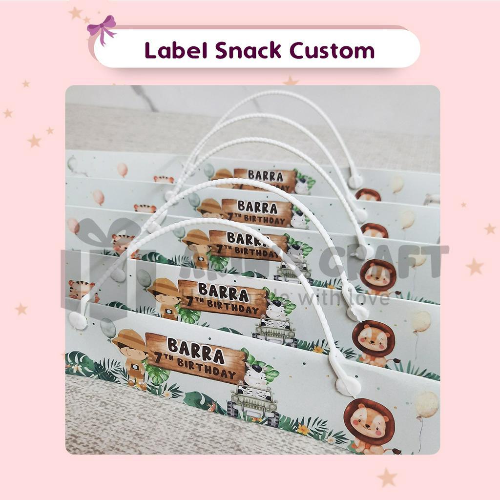 

Goodie Bag Label Custom / Tag Snack Ultah / Label Bag Custom