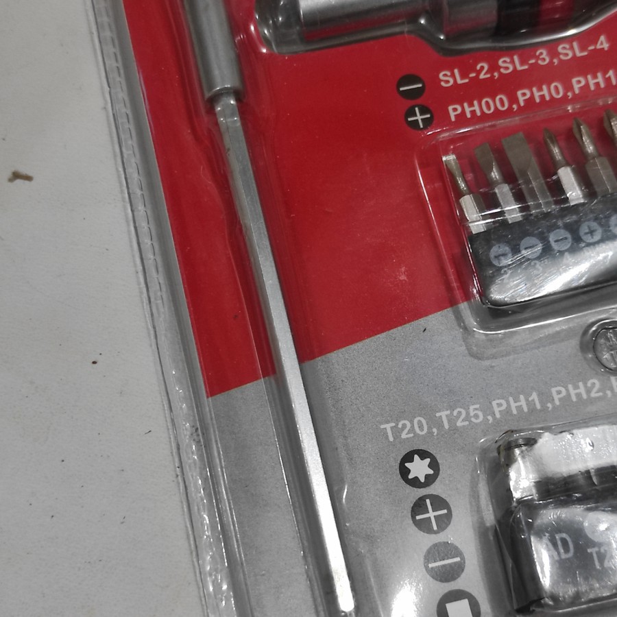 obeng torx kecil besar gagang bentuk T ratchet racet set 16in1 16 in 1