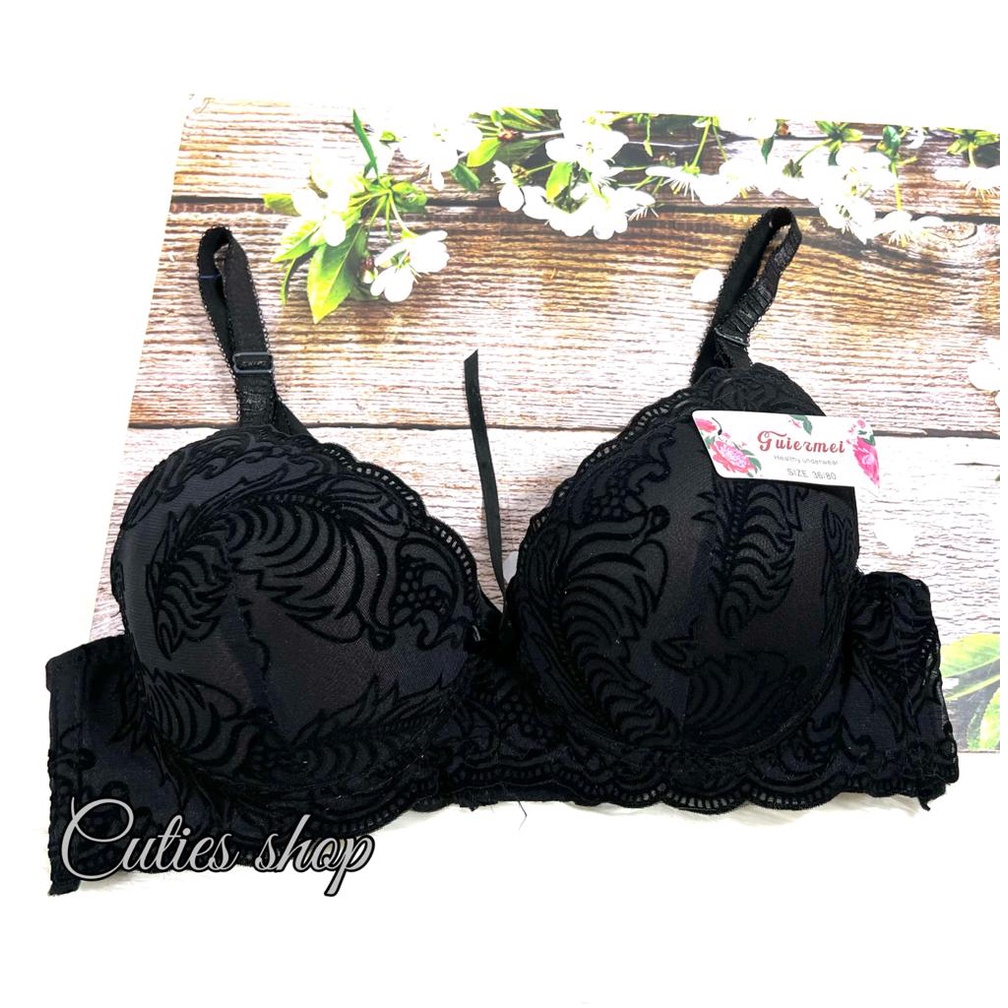 BRA KAWAT MOTIF BELUDRU CANTIK, SIZE 36-42