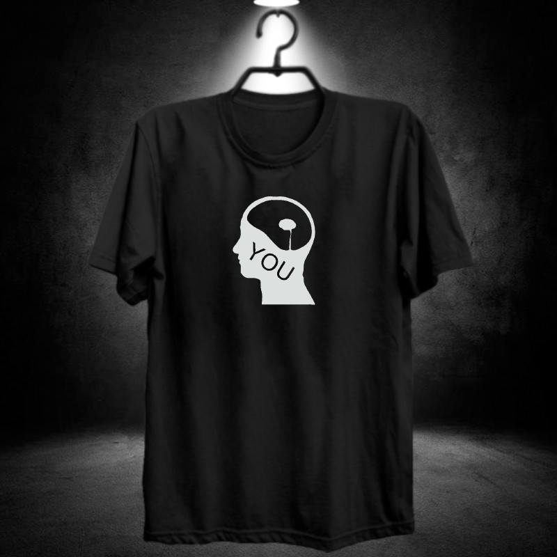 Kaos otak brain kecil / you meme / fashion cowok kocak / baju distro pria / temen ga ada akhlak