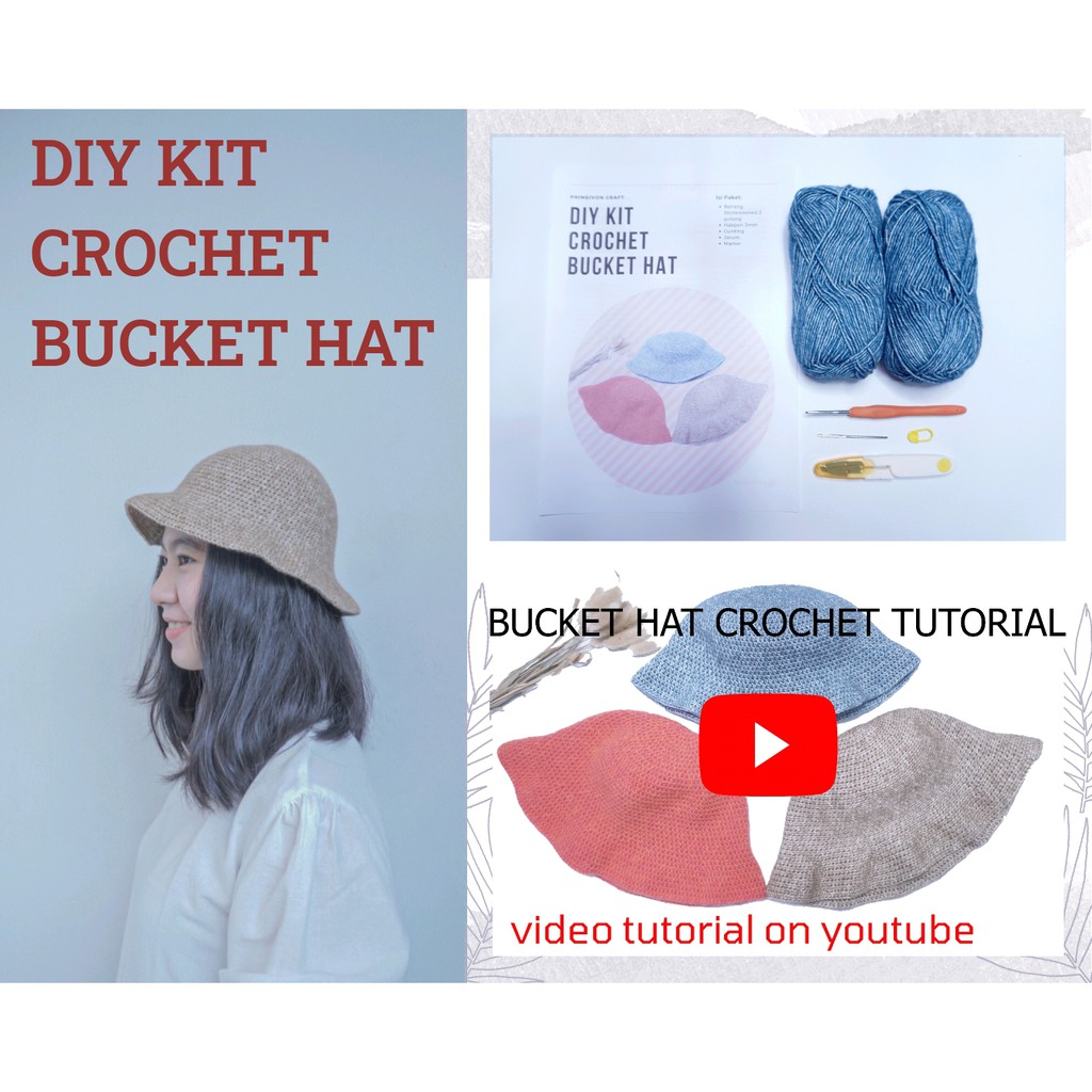 DIY KIT CROCHET BUCKET HAT