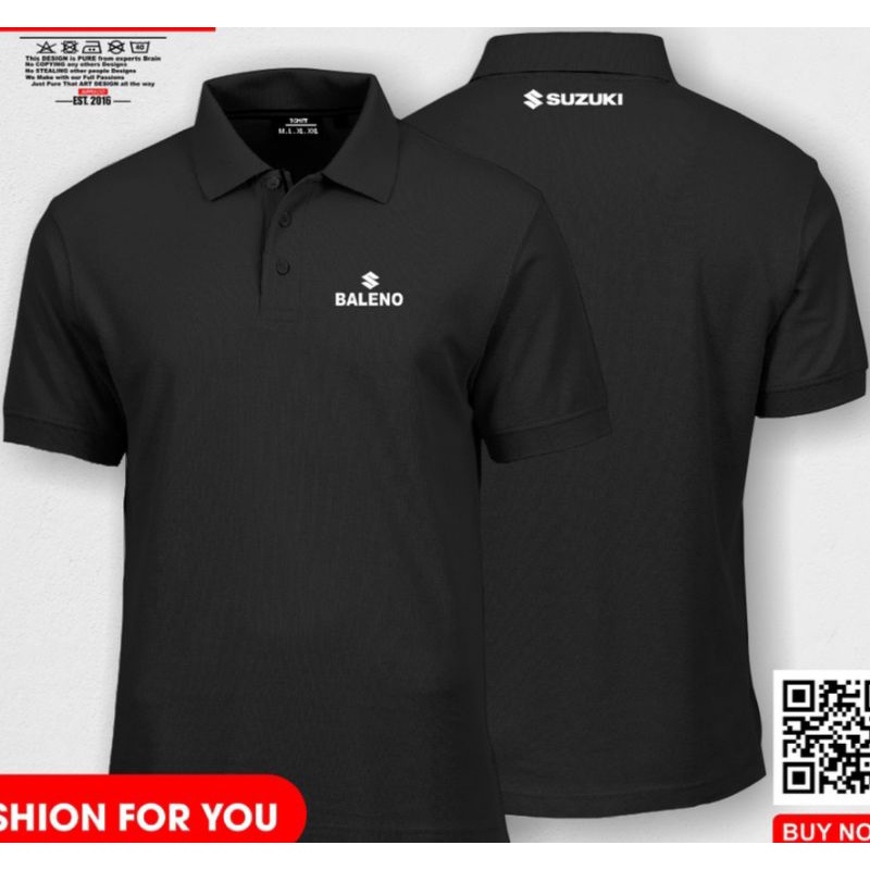 Kaos Suzuki Baleno bordir baju Suzuki Baleno seragam Suzuki Baleno kaos katun Suzuki Baleno kaos pol