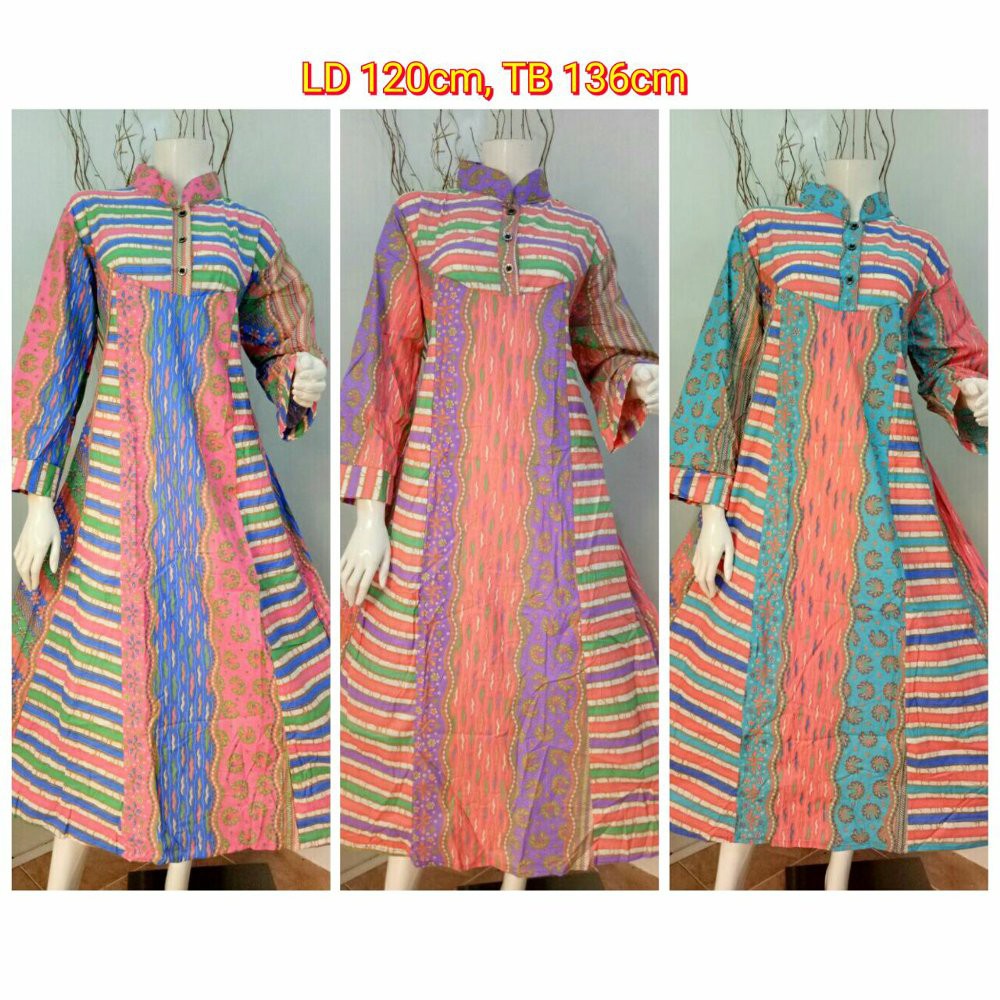 DISKON Gamis Etnik Baju hamil Busui Motif garis Murah Ukuran SUPER JUMBO STOK TERBATAS