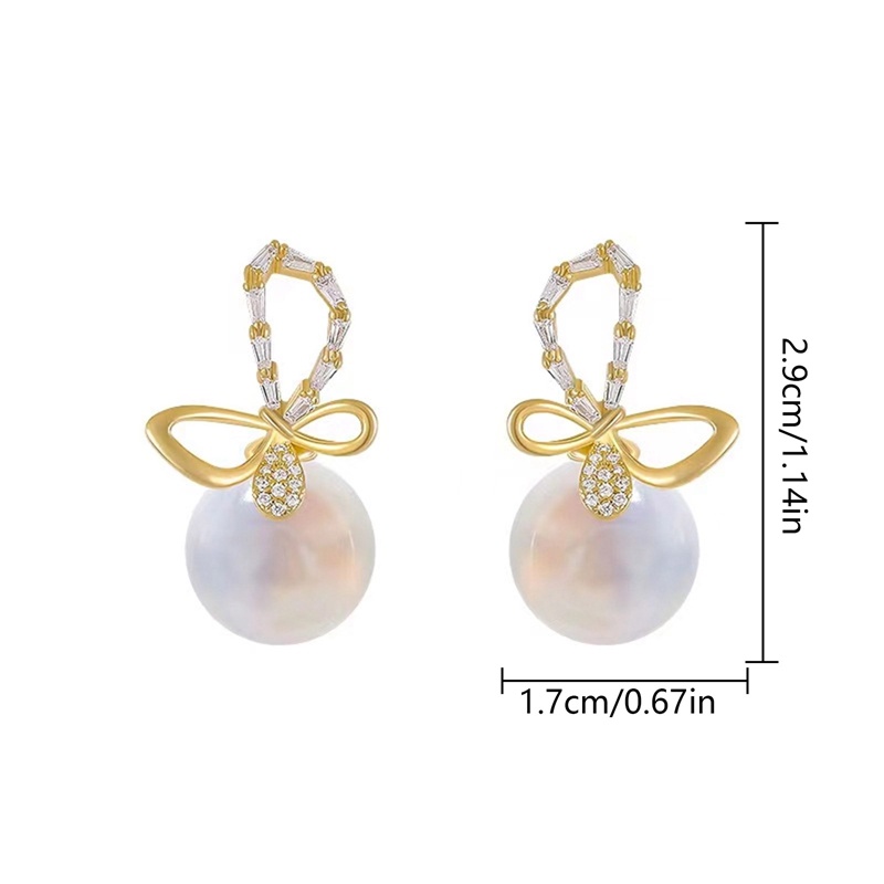 Anting Tusuk Sterling Silver 925 Desain Geometri Hias Mutiaraberlian Gaya Koreasimple Untuk Wanita