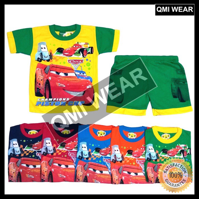 Stelan Baju Anak Laki/ Stelan Kaos Anak / Kaos Anak Cowo/ Kaos Cars/ Baju Anak Cars