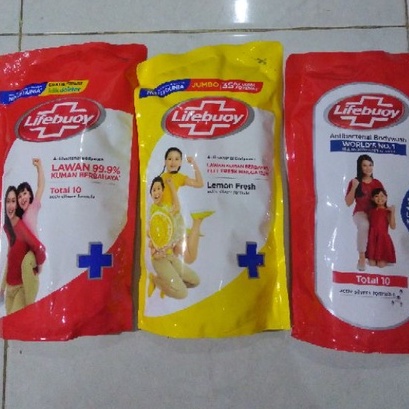 Lifebuoy Refill 850ml Body wash World's no1,Lemon fresh,Total10, antibakteri lawan kuman