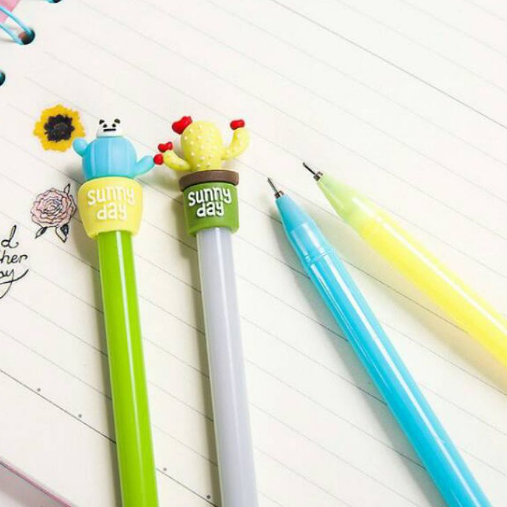

Pulpen Kaktus Sunny Day Bolpen Gel Hitam 0.5mm