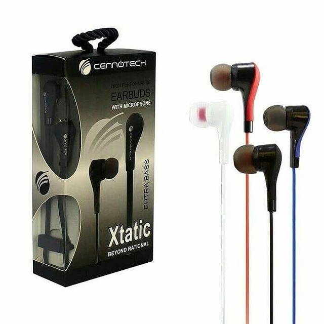 EARPHONE CENNOTECH XTATIC EARBUDS WITH MIC