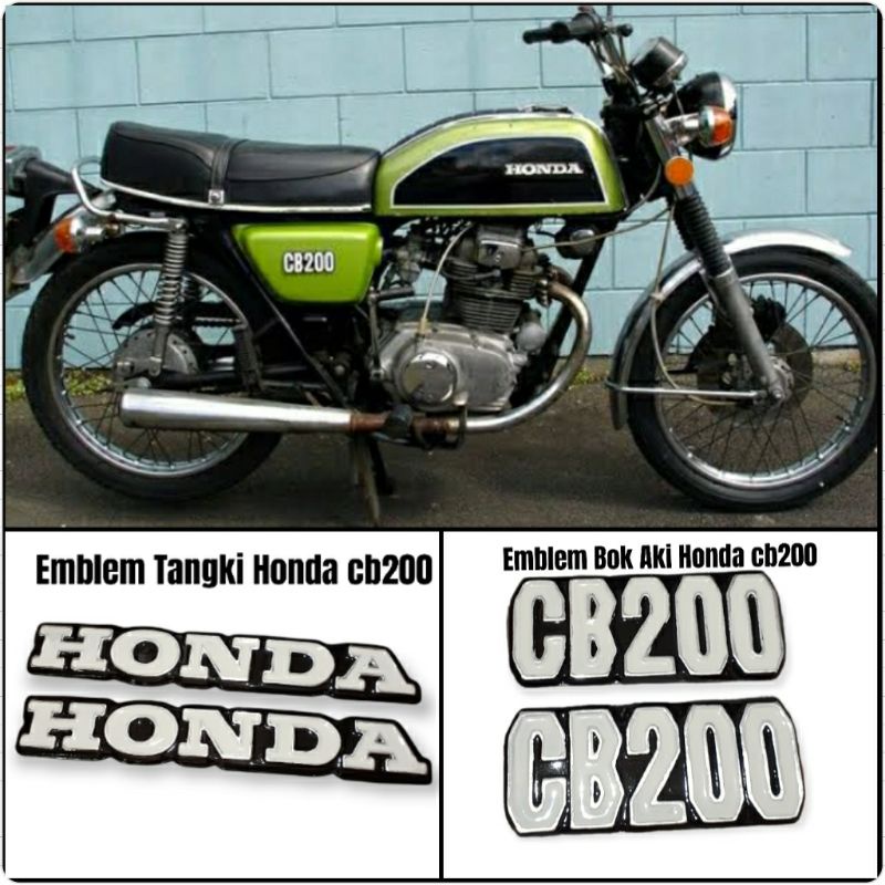 Emblem Honda Cb200 Set Tangki dan Bok aki