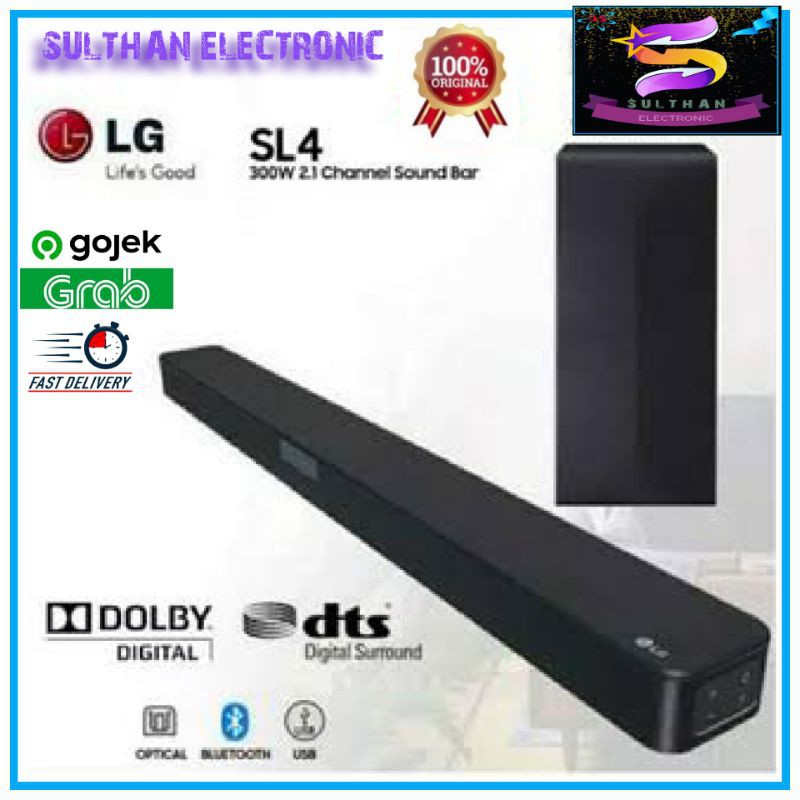 SOUNDBAR LG SL4 WIRELESS SUBWOOFER BLUETOOTH 2.1CH 330 WATT SPEAKER